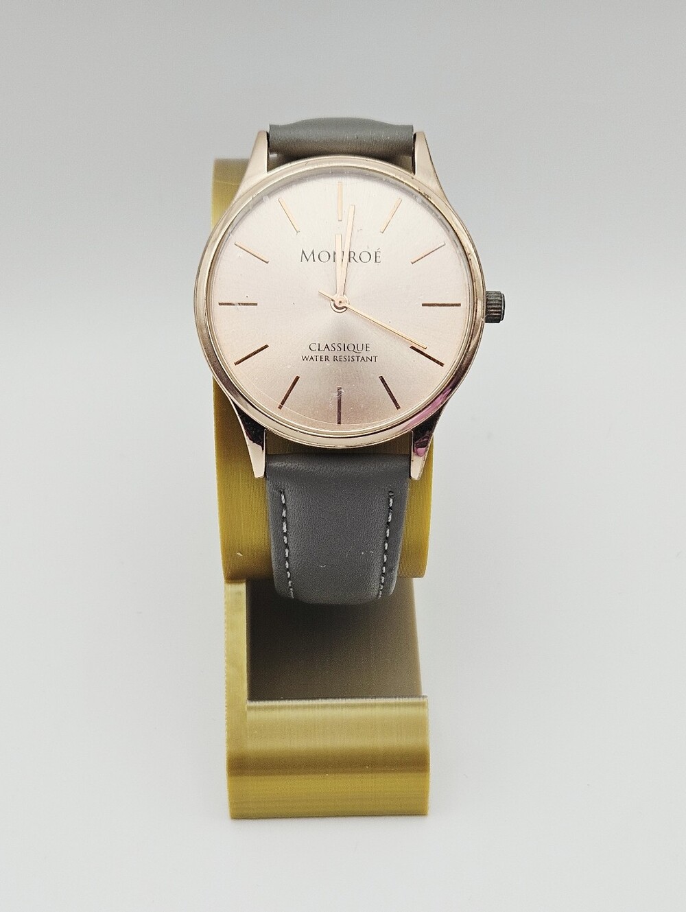Elegant Monroe Rose Gold Women's Watch with Beige Strap
